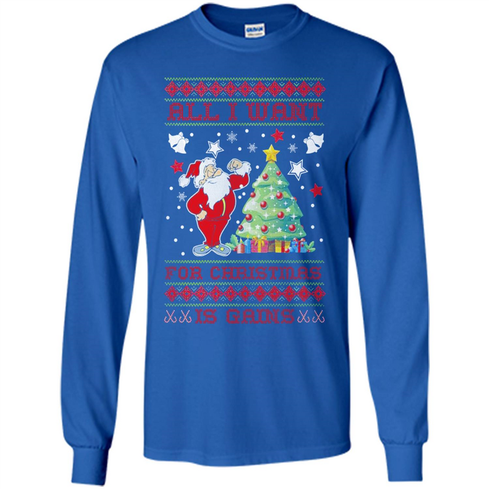 All I Want For Christmas Is Gains Christmas Tree Santa Claus