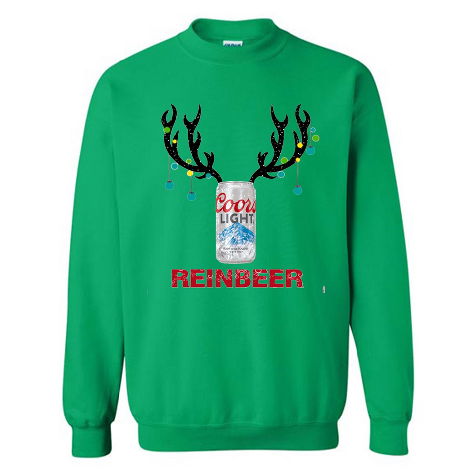 Coors Light Reinbeer Funny Beer Reindeer Christmas Sweatshirt - Sweatshirt