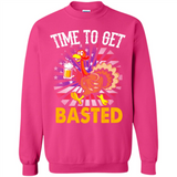 Time To Get Basted Funny Turkey Beer Thanksgiving - Sweatshirt