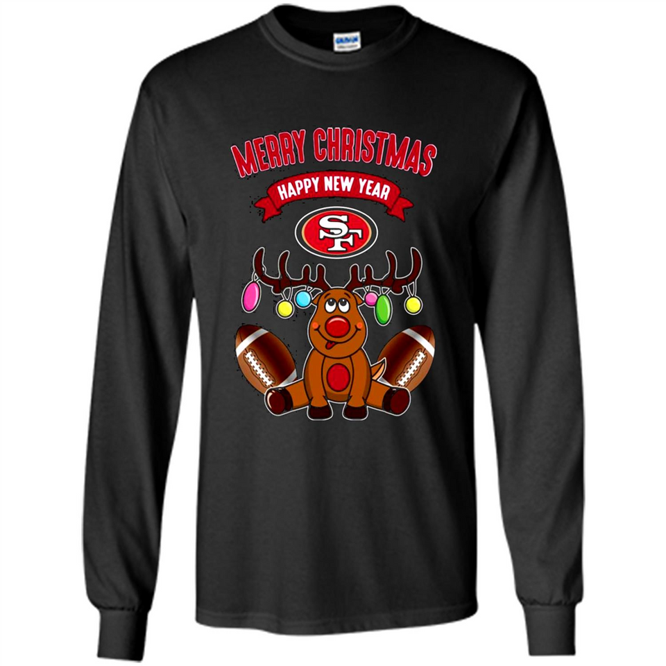 San Francisco 49ers NFL Reindeer Funny Merry Christmas And Happy New Year
