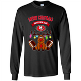 San Francisco 49ers NFL Reindeer Funny Merry Christmas And Happy New Year