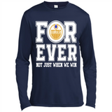 Edmonton Oilers Forever For ever not just when we win - Canvas Long Sleeve T-Shirt