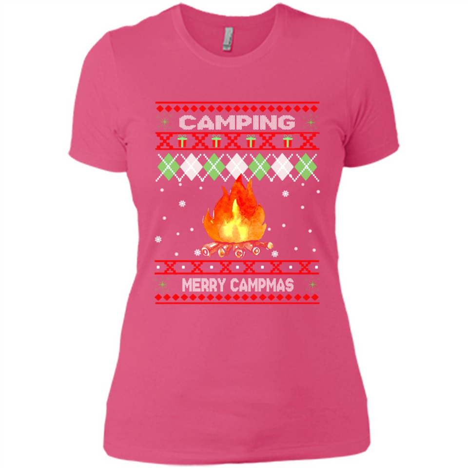 Merry Campmas Ugly Christmas - Ladies' Boyfriend T-Shirt