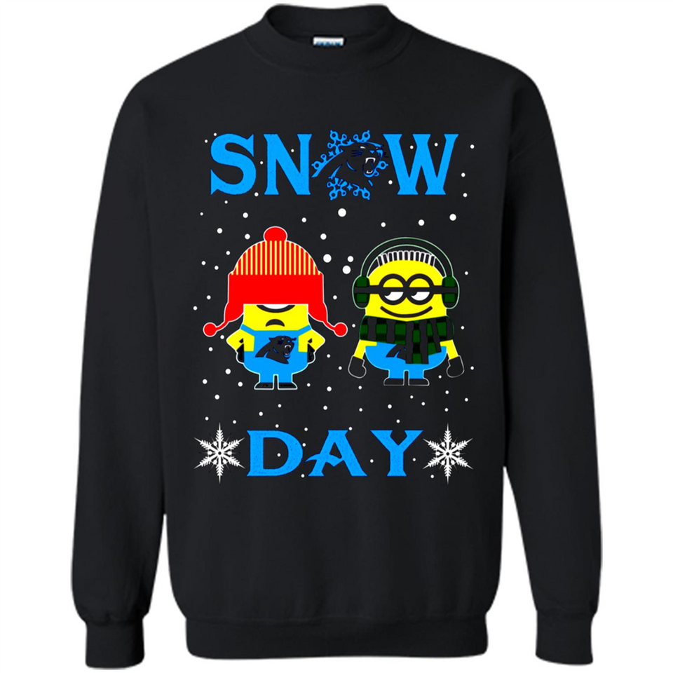 Snow Day Shirt For Carolina Panthers Vs Minion Fans pingpong