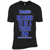 Reasons to be a Memphis Tigers Fan Complete List on Back - Premium Short Sleeve T-Shirt