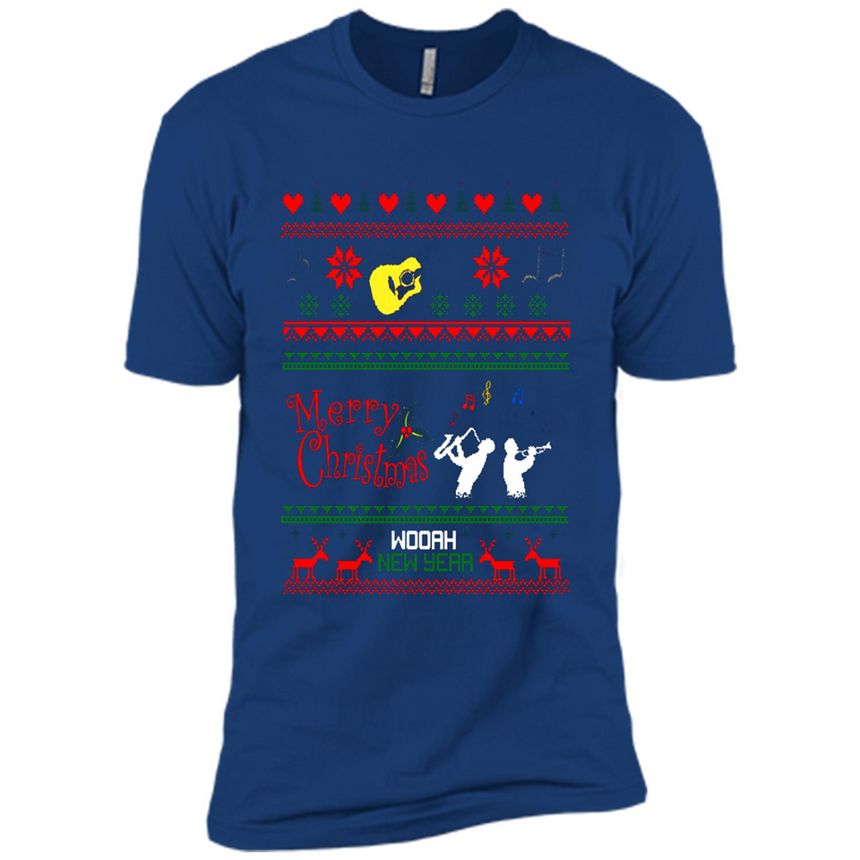 Music Ugly Christmas SweatShirt - Premium Short Sleeve T-Shirt