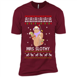 Mrs Slothy Christmas - Premium Short Sleeve T-Shirt