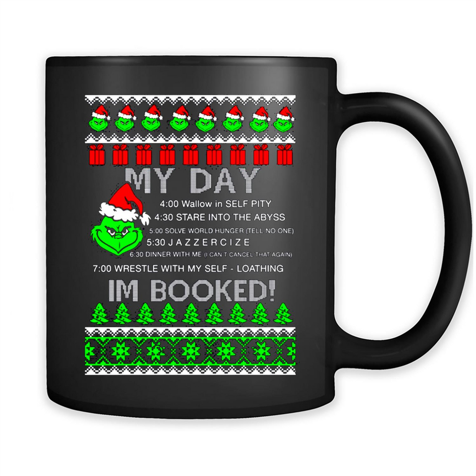 Mr Grinch my day I’m booked Christmas sweater PINGPONG