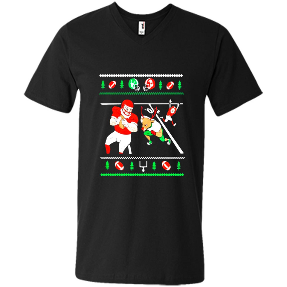 Santa vs Deer Football Ugly Christmas PINGPONG