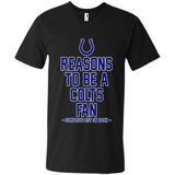 Reasons to be a Indianapolis Colts Fan Complete List on Back - Men's V-Neck