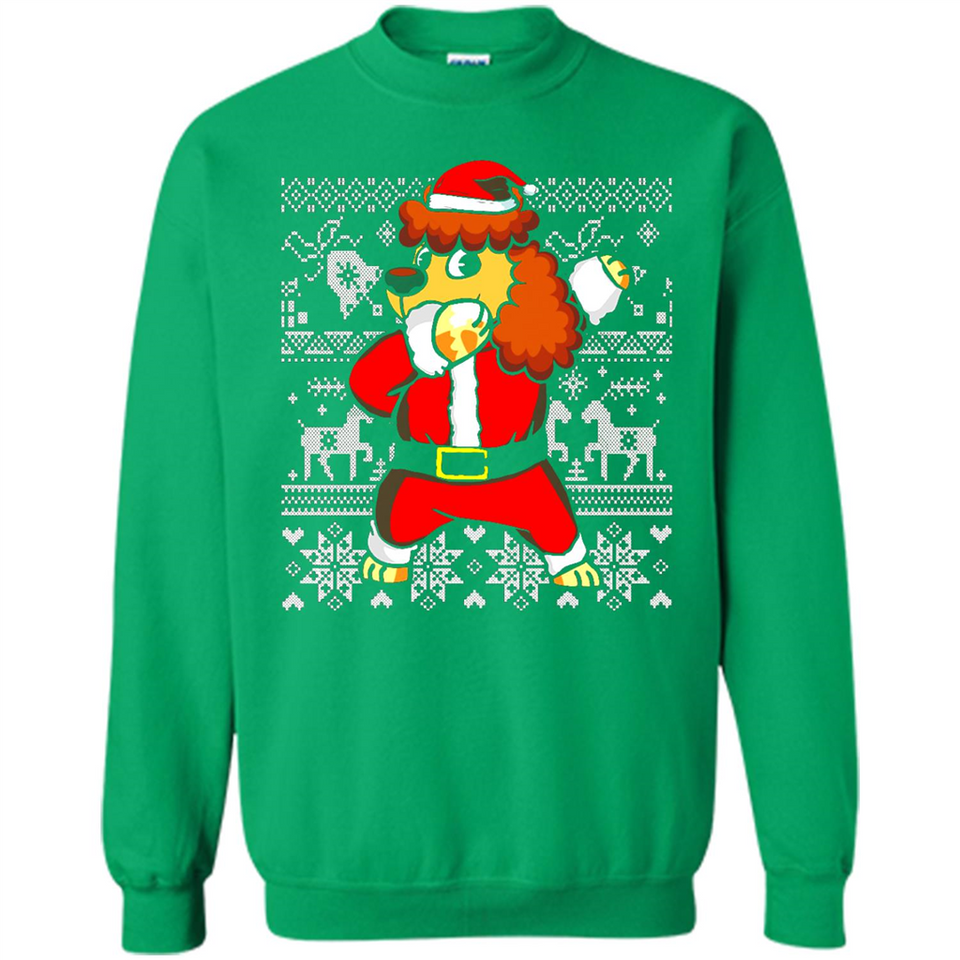 Dabbing Poodle Santa Christmas Holiday Sweatshirt - Sweatshirt