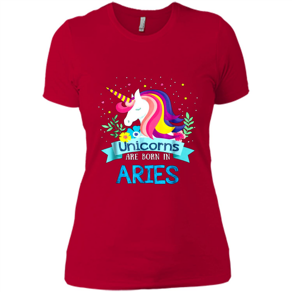 Unicorns are born in Aries Birthday Rainbow Gift Custom Ultra Cotton