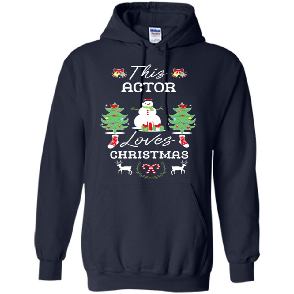 This Actor Loves Christmas Tree Shirt with Snowman