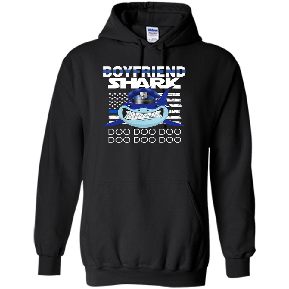 Police boyfriend Shark Blue Line Tee