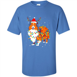 Christmas Lights Shetland Sheepdog Wearing Santa Hat Funny Xmas Mug - Shirt