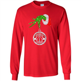 Funny Washington Wizards Glitter Grinch Monogram Ornament Christmas - Long Sleeve T-Shirt