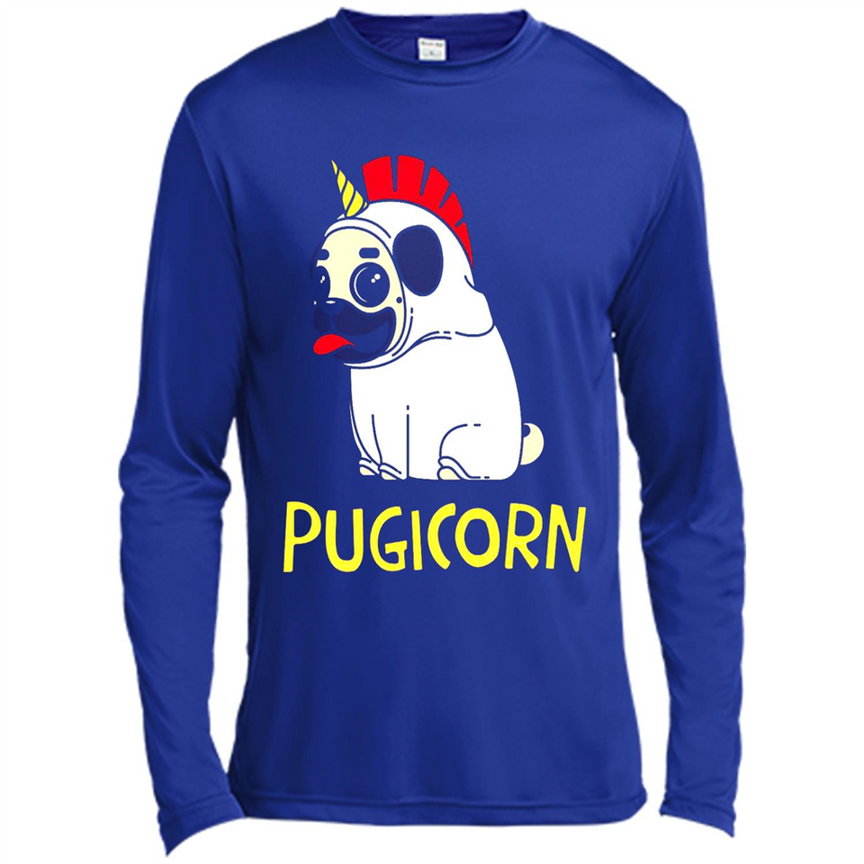 Pugicorn Pug Unicorn Funny Shirt PINGPONG - Canvas Long Sleeve T-Shirt