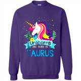 Unicorns are born in Taurus Birthday Rainbow Gift Ladies Custom