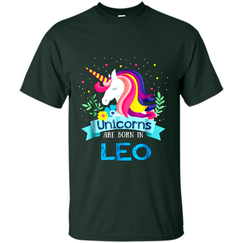Unicorns are born in Leo Birthday Rainbow Gift Ladies Custom
