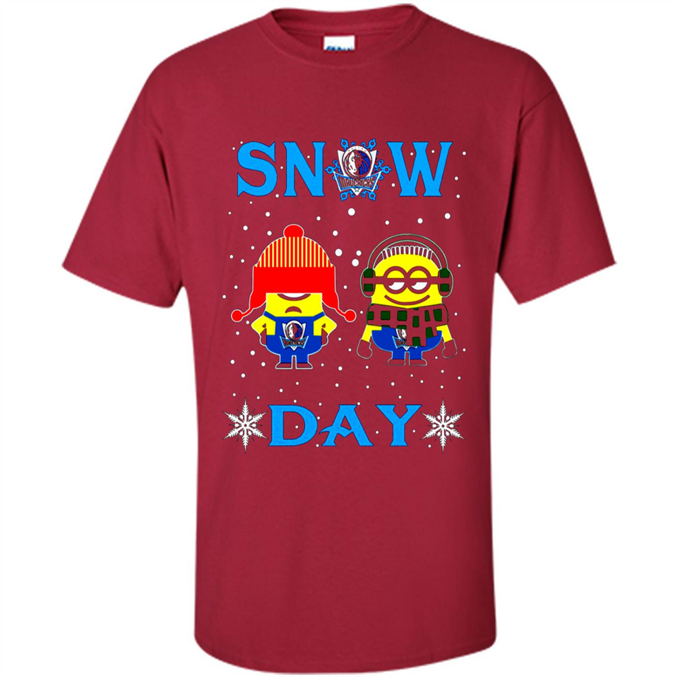 Snow Day Shirt For Dallas Mavericks Vs Minion Fans pingpong
