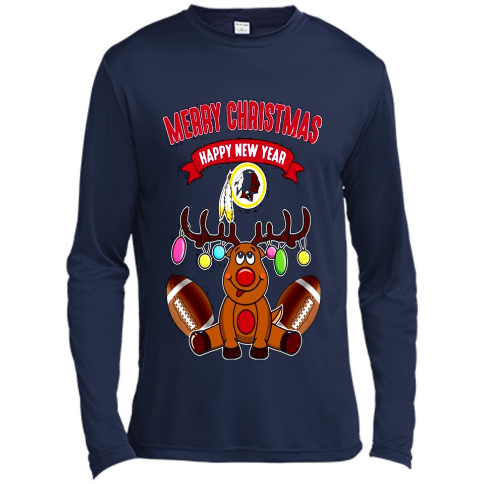 Washington Redskins NFL Reindeer Funny Merry Christmas And Happy New Year