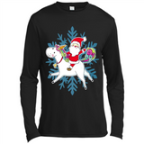 Unicorn And Santa Christmas 1 - Canvas Long Sleeve T-Shirt