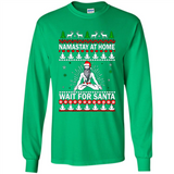 Namastay at home and wait for Santa Christmas sweatshirt PINGPONG