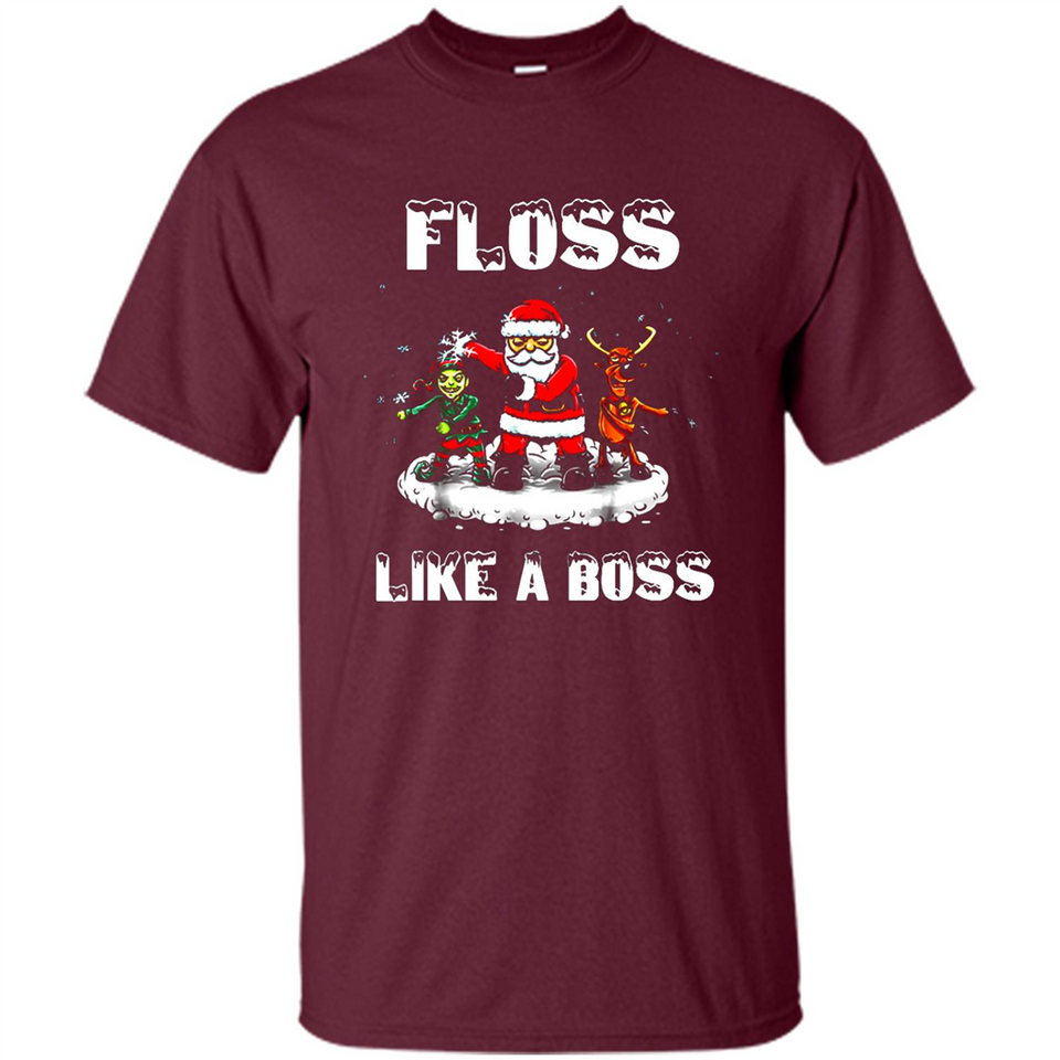 Floss Like A Boss Santa Flossing Dance Funny - Shirt