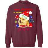 Christmas Doge Meme Shirts Funny Santa Shiba Inu Dog - Sweatshirt