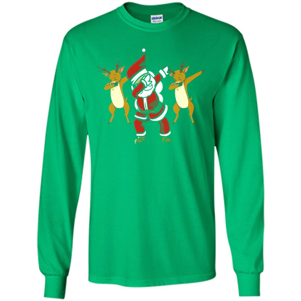 Dabbing Santa - Funny Santa Claus Christmas Dab - Long Sleeve T-Shirt
