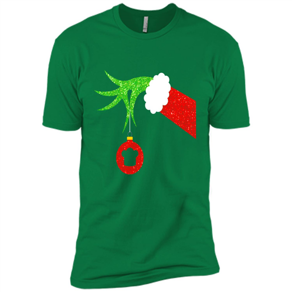 Funny Grinch Hand Holding Chef Ornament Christmas PING PONG