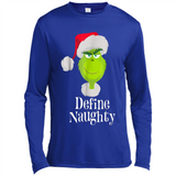 Santa Grinch Define Naughty Christmas Sweatshirt - Canvas Long Sleeve T-Shirt