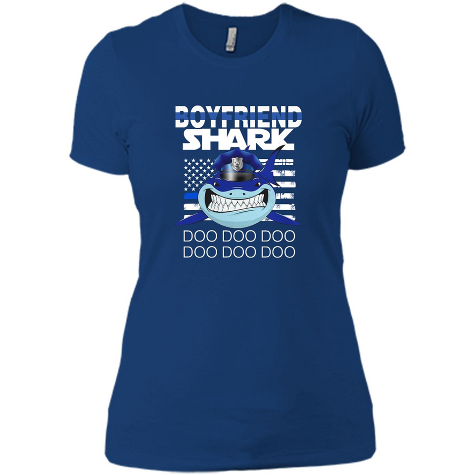 Police boyfriend Shark Blue Line Tee