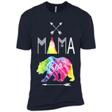 Mama Bear Shirt Tie Dye Family Vacation & Camping Tee - Premium Short Sleeve T-Shirt