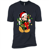 Disney Mickey Mouse Christmas Lights Sweatshirt - Premium Short Sleeve T-Shirt