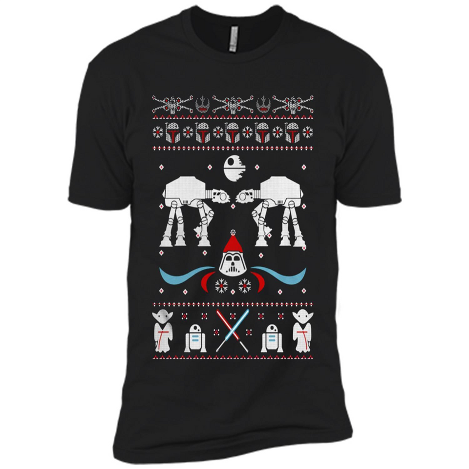 Star Wars Icons Funny Ugly Christmas - Premium Short Sleeve T-Shirt