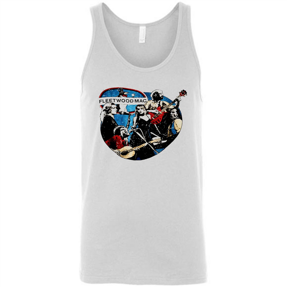 Dancing Funny Guitar Vintage Metal Rock Band Shirt PINGPONG - Canvas Unisex Tank