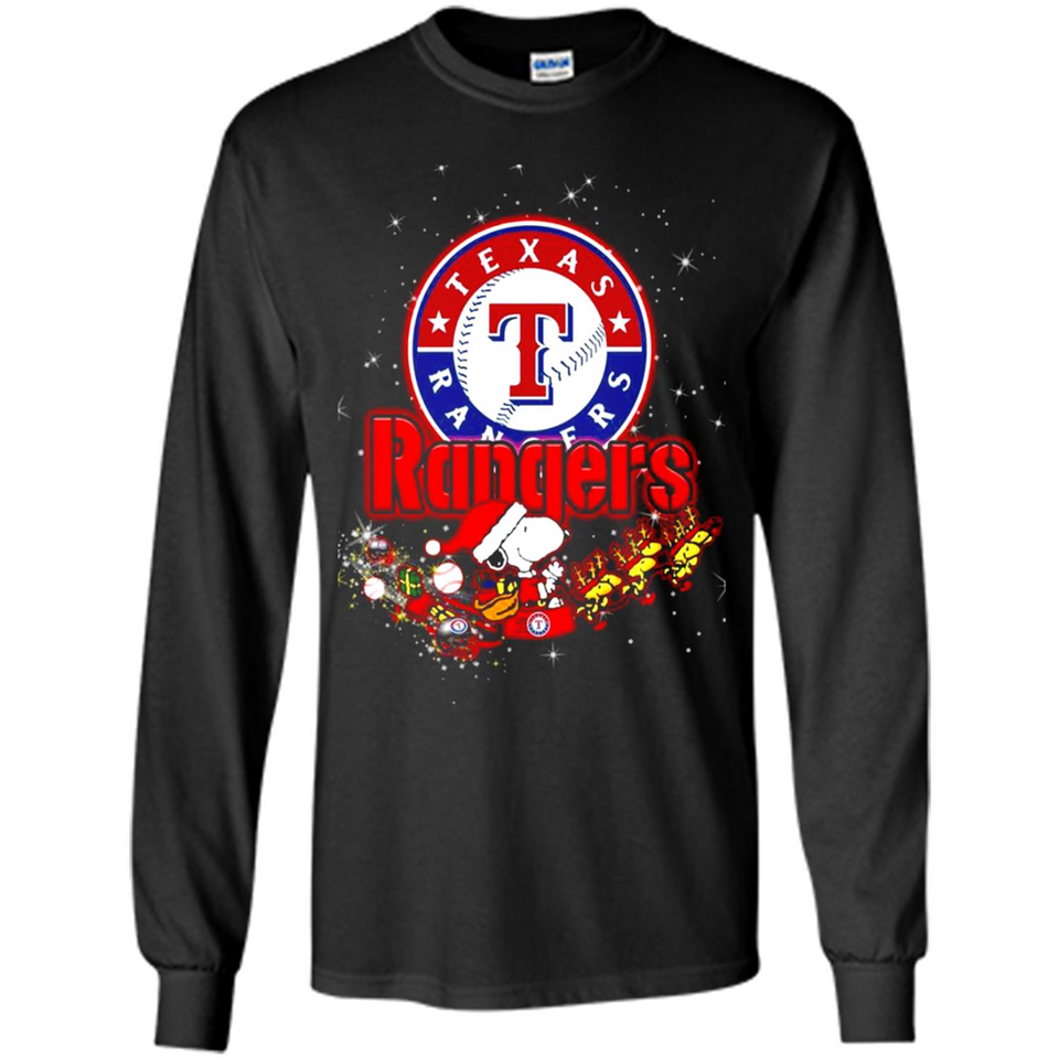 Snoopy Christmas Texas Rangers - Long Sleeve T-Shirt