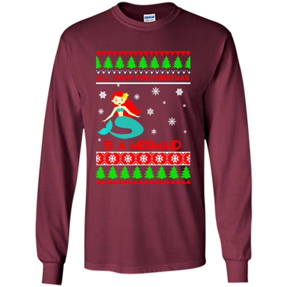All I Want For Christmas Is A Mermaid ugly PINGPONG