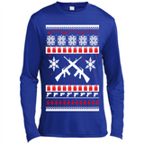 Rifle I Want Rifle Guns For Christmas ugly - Canvas Long Sleeve T-Shirt