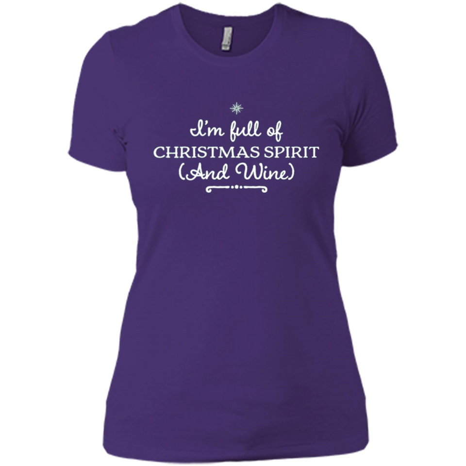 Christmas Tshirt for Women - Christmas Wine
