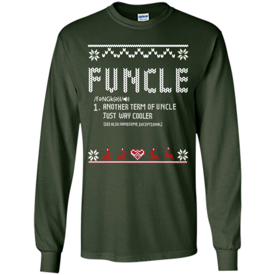 Mens Christmas Funcle Definition - Long Sleeve T-Shirt