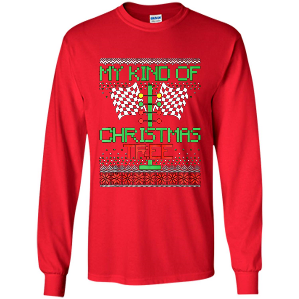 Funny Drag Racing Ugly Christmas Holiday Tree PING PONG
