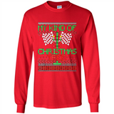 Funny Drag Racing Ugly Christmas Holiday Tree PING PONG