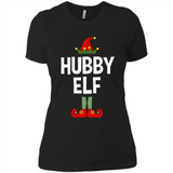 Hubby Elf Shirt - Family Matching Christmas Pajamas - Ladies' Boyfriend T-Shirt