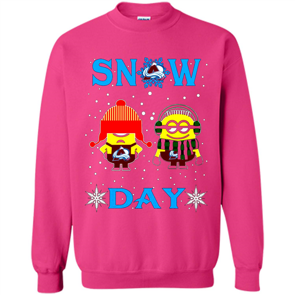 Snow Day Shirt For Colorado Avalanche Vs Minion Fans pingpong