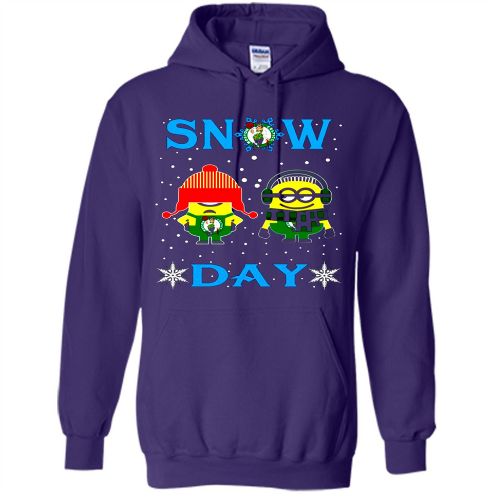Snow Day Shirt For Boston Celtics Vs Minion Fans pingpong