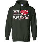 Wisconsin Badgers Football My Heart is on that Field - Hoodie