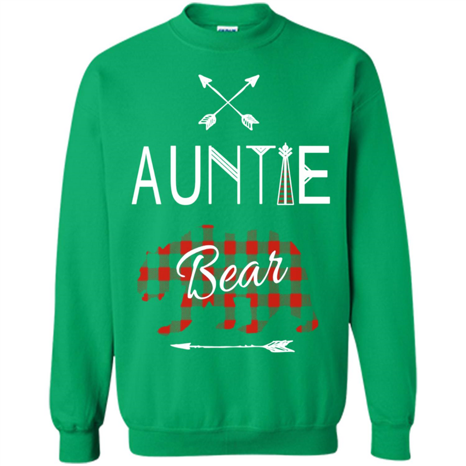 Aunt Shirt Buffalo Plaid Family Camp Bear Tee - Sweatshirt