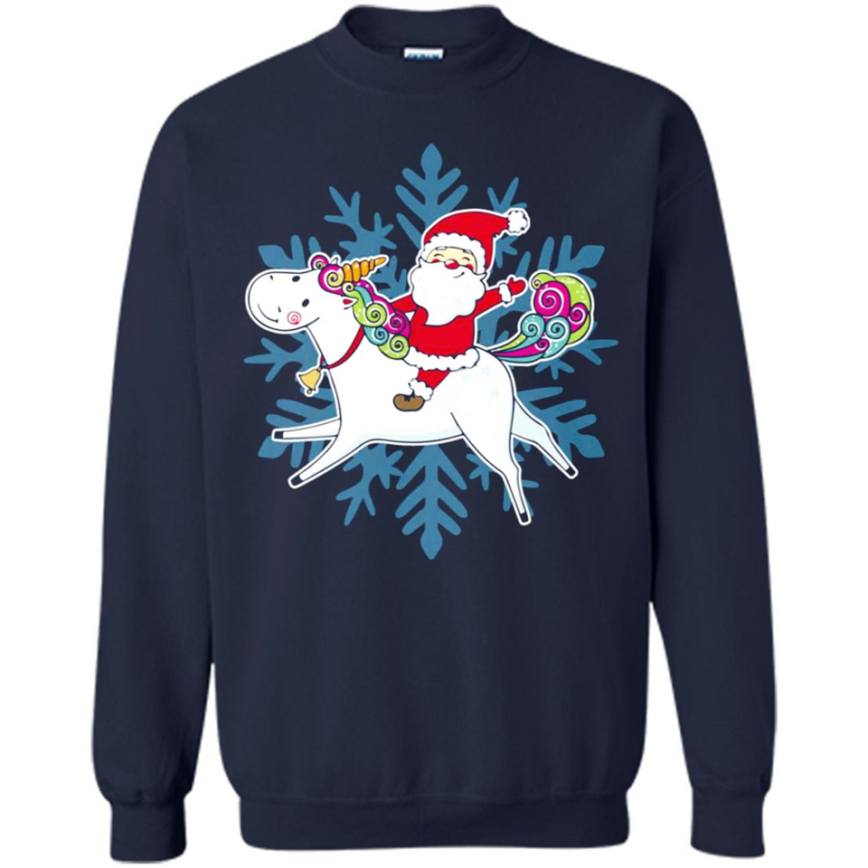 Unicorn And Santa Christmas 1 - Sweatshirt